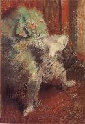 Edgar Degas ballerina in the green dress oil painting artist